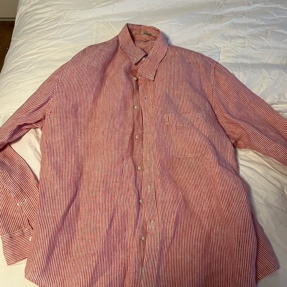Men’s J.Crew Red Striped Men's Shirt - Picture 1 of 3